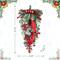 Glitzhome® 25" Flocked Berry, Ornament & Pinecone Ribbon Teardrop